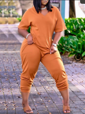 Allayna Jumpsuit Orange
